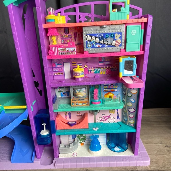 2018 Polly Pocket Pollyville Mega Mall Mattel 6 levels Parking Garage Polly - Picture 3 of 16